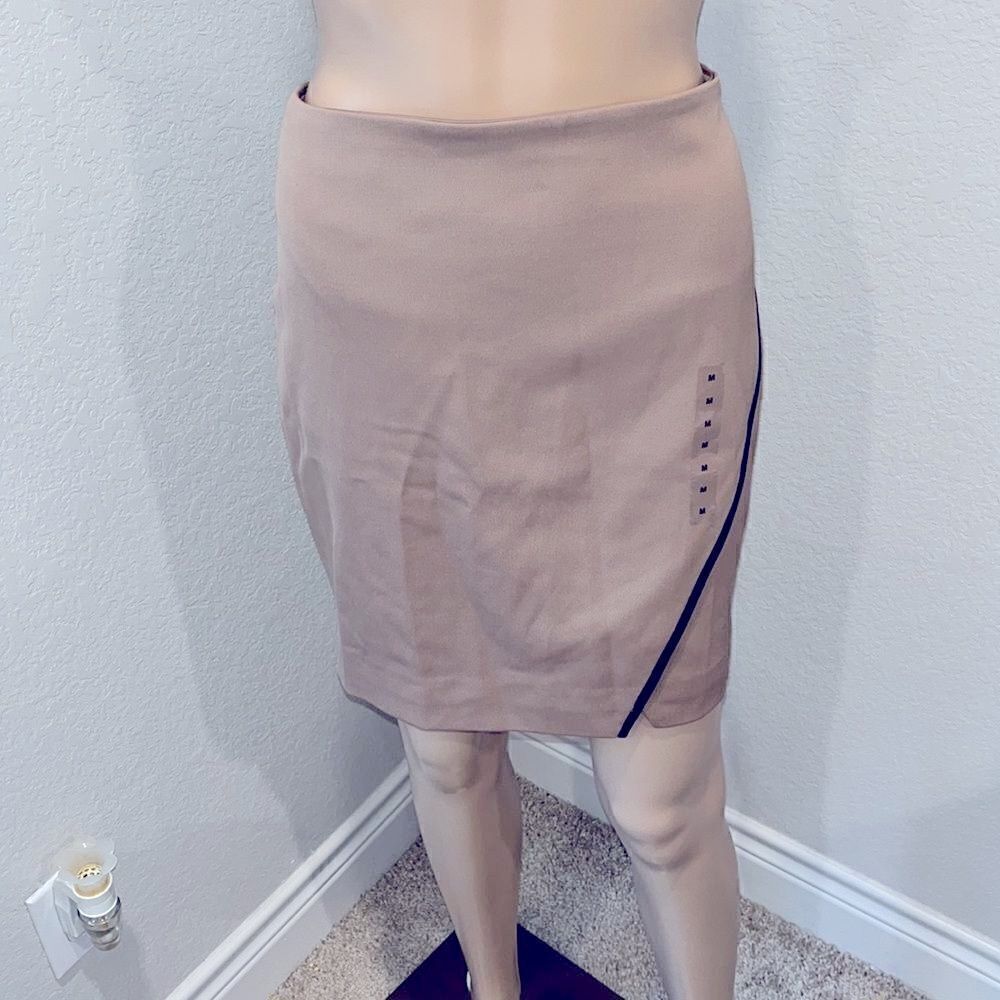 NWT- Polo Ralph Lauren tan asymmetrical skirt